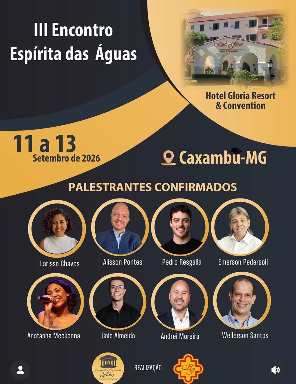 Hotel Glória Caxambu realiza o 3º Encontro Espírita das Águas com palestrantes nacionais