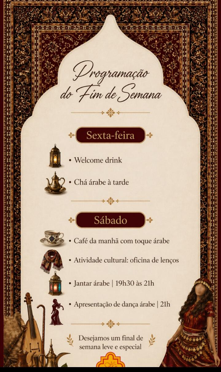 Vem aí a Noite Árabe no Hotel Glória Caxambu