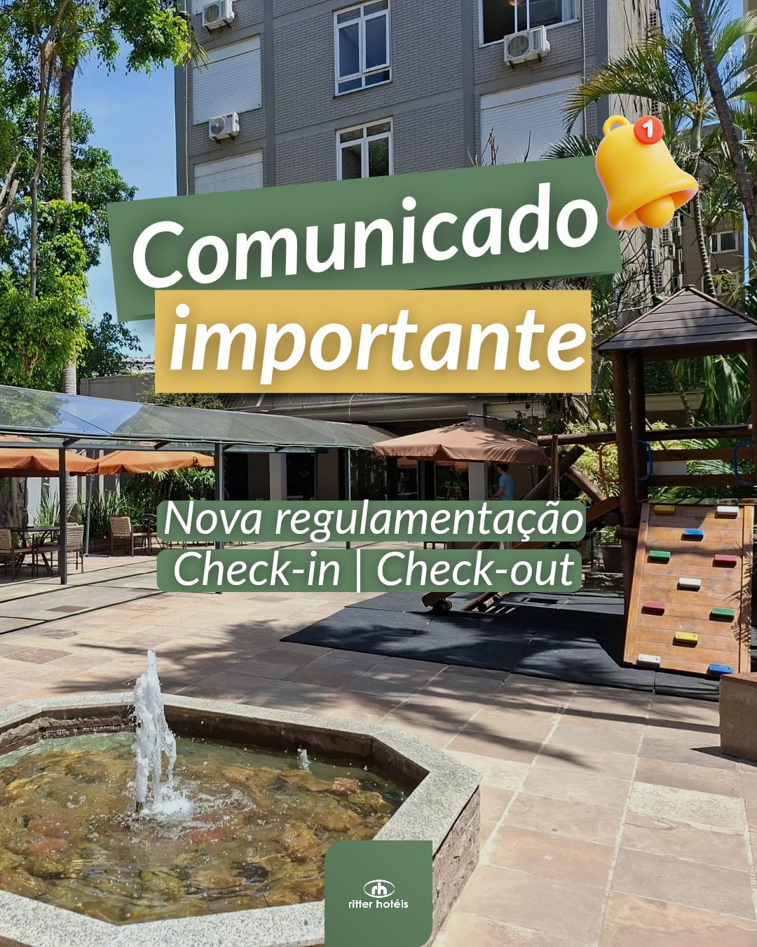 Confira os nossos horários de Check-in e Check-out conforme nova regulamentação.