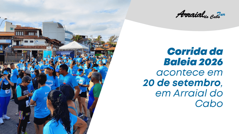 Corrida da Baleia 2026 acontece em 20 de setembro em Arraial do Cabo
